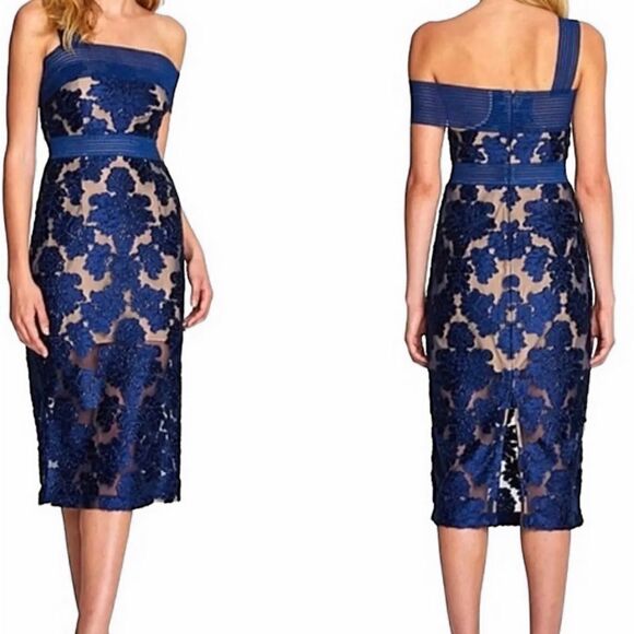 Alice McCall Blue Lace One Shoulder Magic Moonlight Dress Size US 4 - Picture 1 of 11